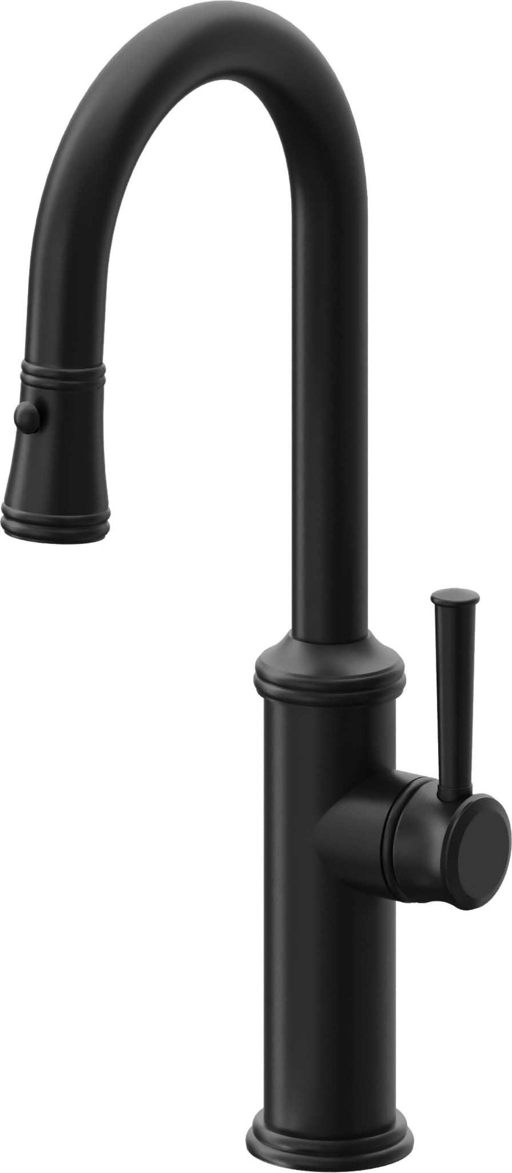 California Faucets Davoli Llave Extraíble Tradicional para Bar/Preparación - Negro Mate