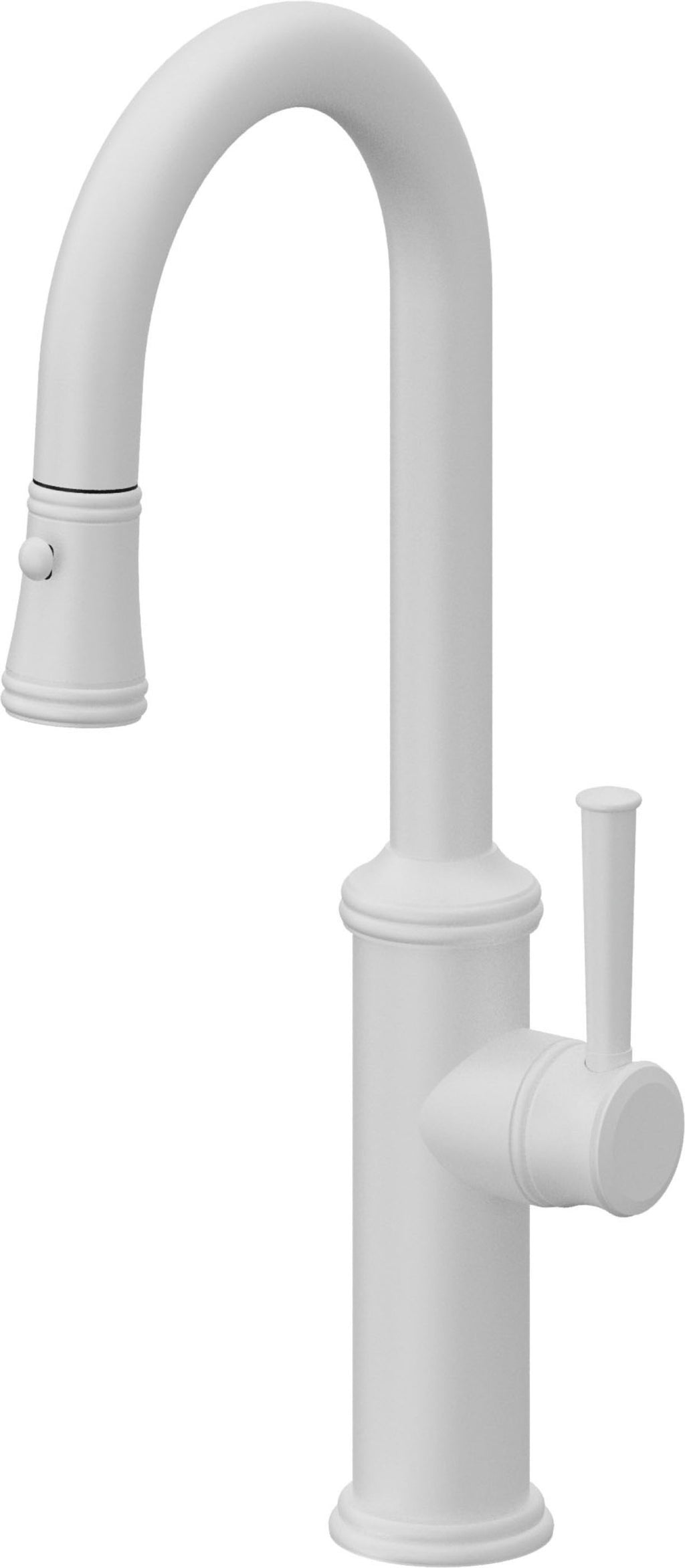 California Faucets Davoli Llave Extraíble Tradicional para Bar/Preparación - Blanco Mate