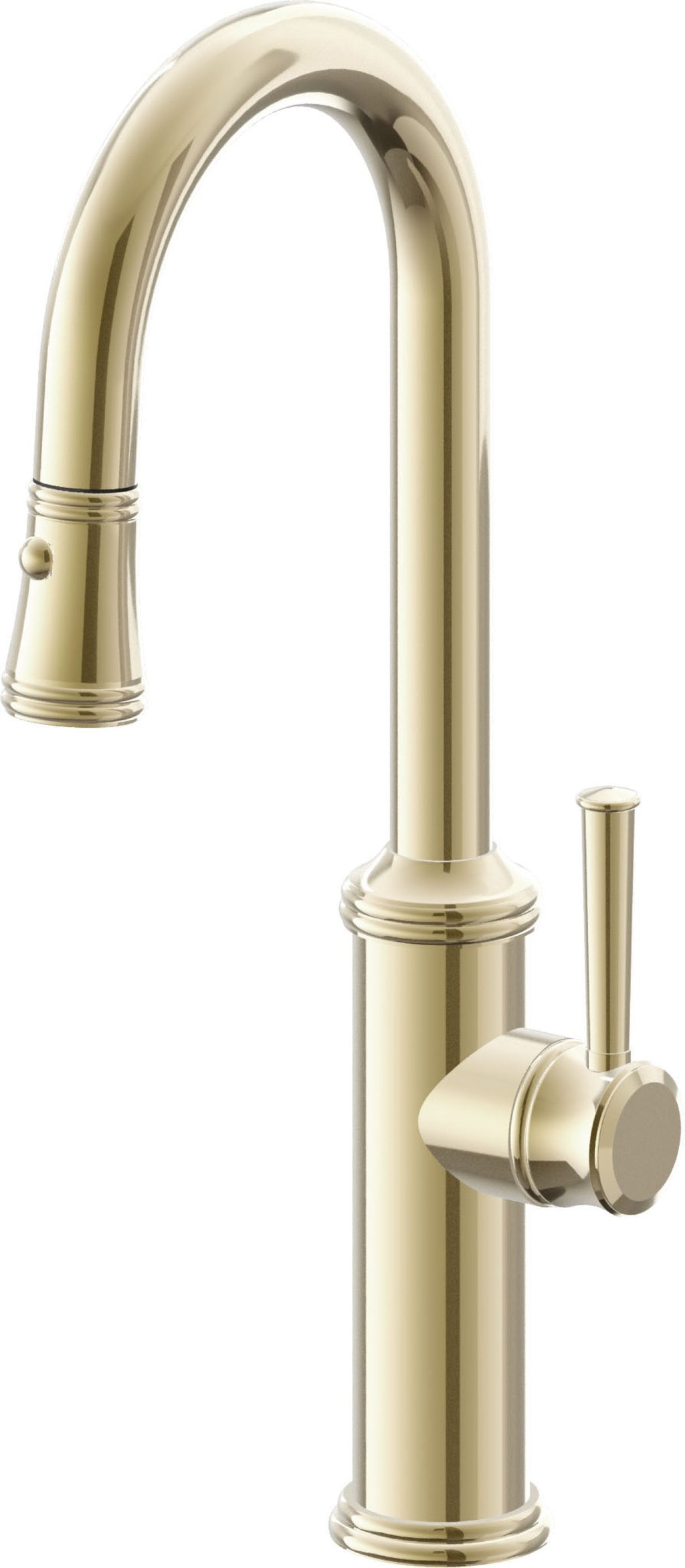 California Faucets Davoli Llave Extraíble Tradicional para Bar/Preparación - Latón Pulido