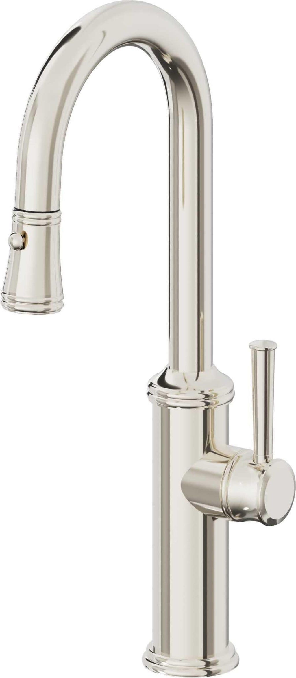 California Faucets Davoli Llave Extraíble Tradicional para Bar/Preparación - Níquel Pulido
