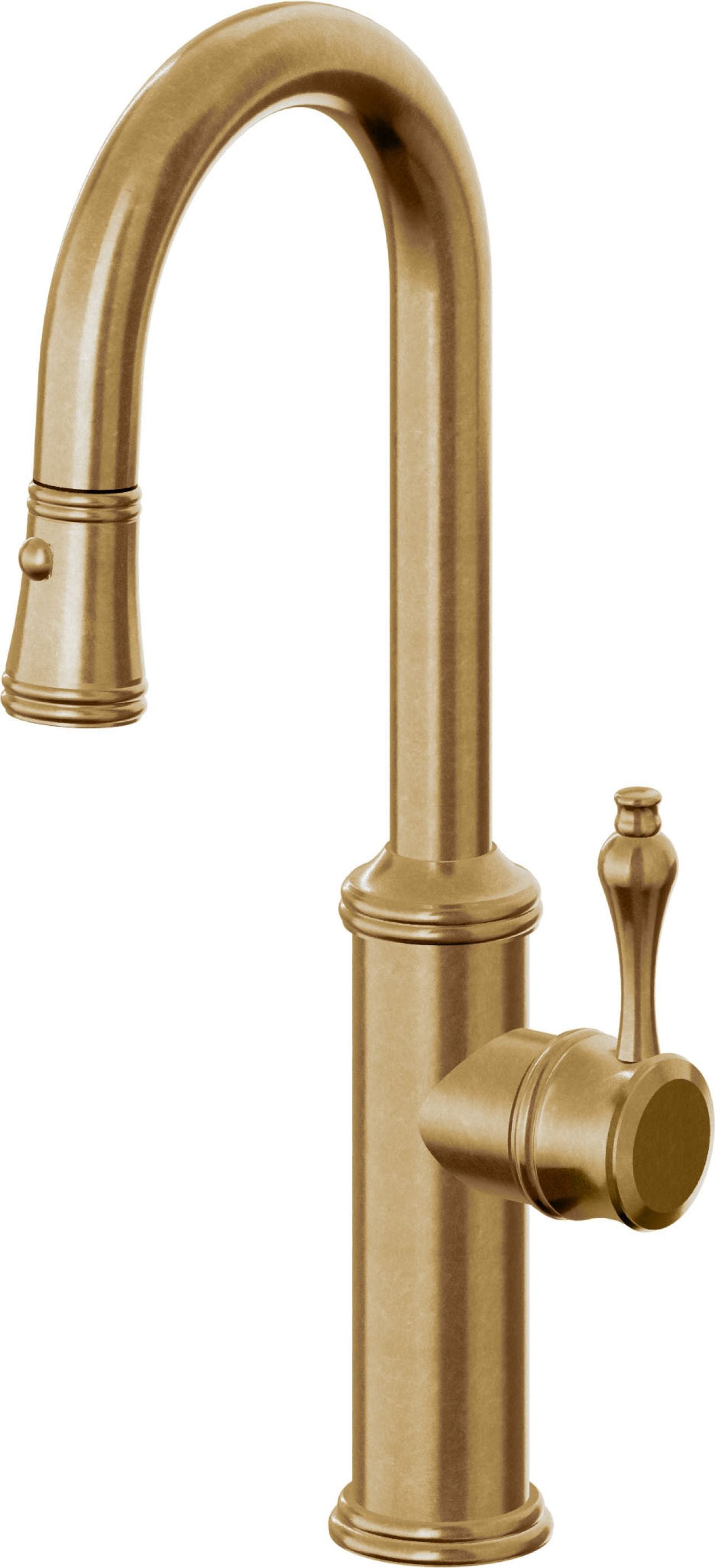 California Faucets Davoli Llave Extraíble Tradicional para Bar/Preparación - Latón Bruñido