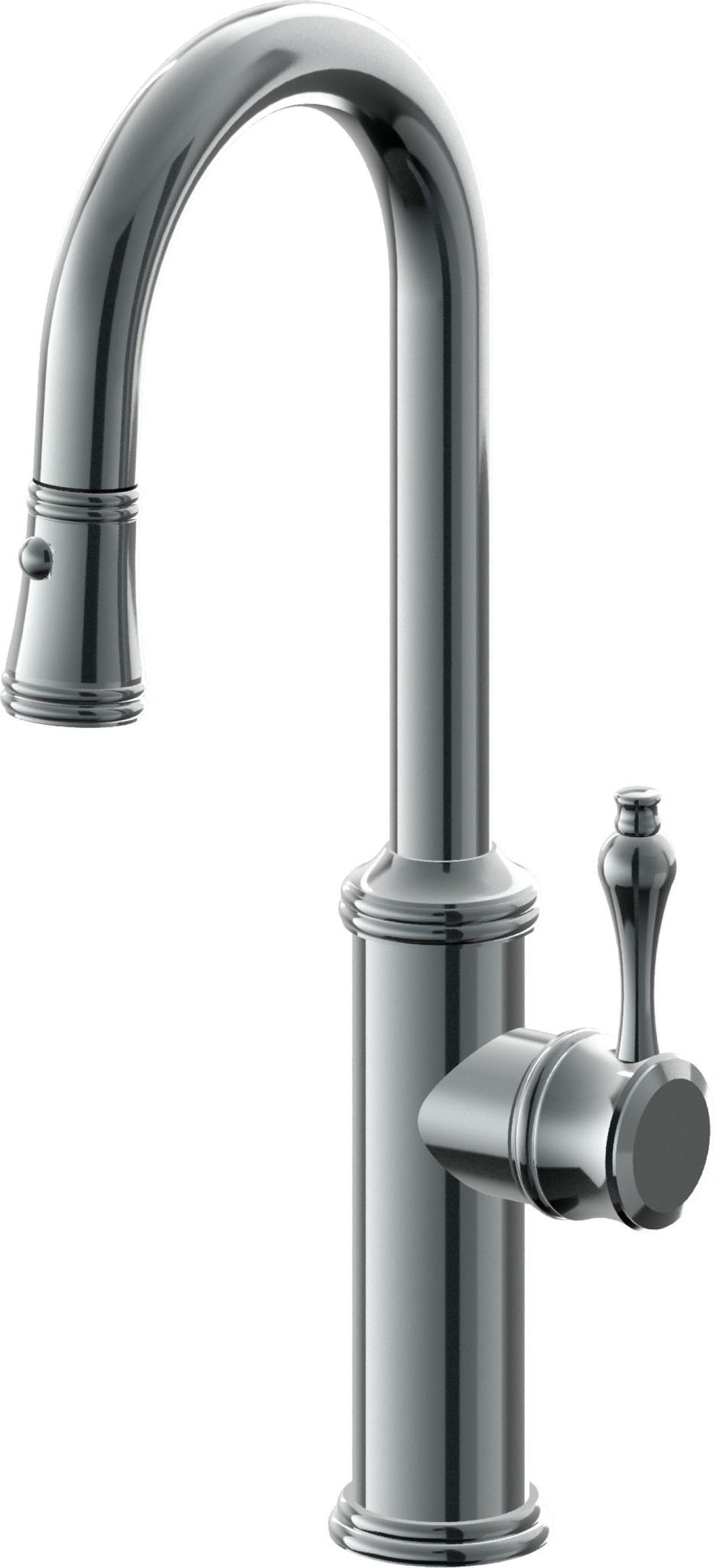 California Faucets Davoli Llave Extraíble Tradicional para Bar/Preparación - Níquel Negro
