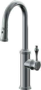 California Faucets Davoli Llave Extraíble Tradicional para Bar/Preparación - Níquel Negro