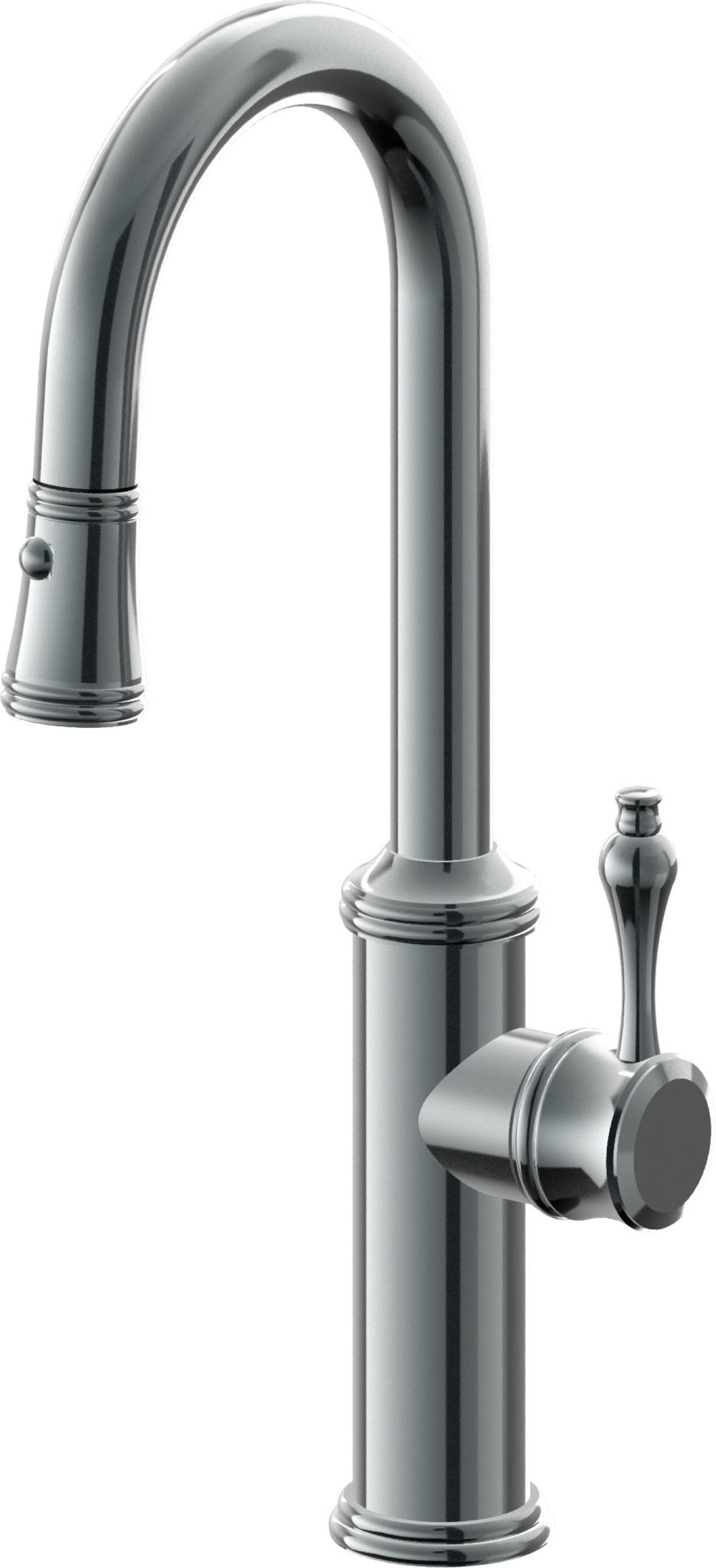 California Faucets Davoli Llave Extraíble Tradicional para Bar/Preparación - Níquel Negro