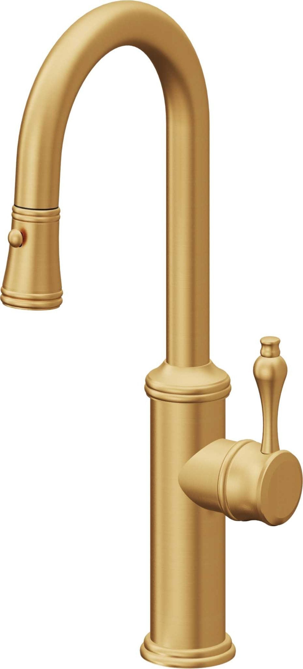 California Faucets Davoli Llave Extraíble Tradicional para Bar/Preparación - Oro Satinado de por Vida