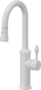 California Faucets Davoli Llave Extraíble Tradicional para Bar/Preparación - Blanco Mate