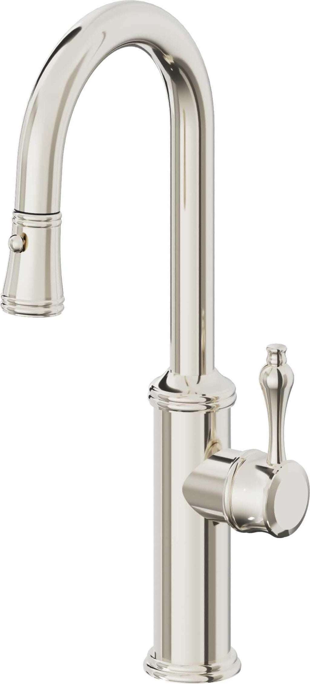 California Faucets Davoli Llave Extraíble Tradicional para Bar/Preparación - Níquel Pulido