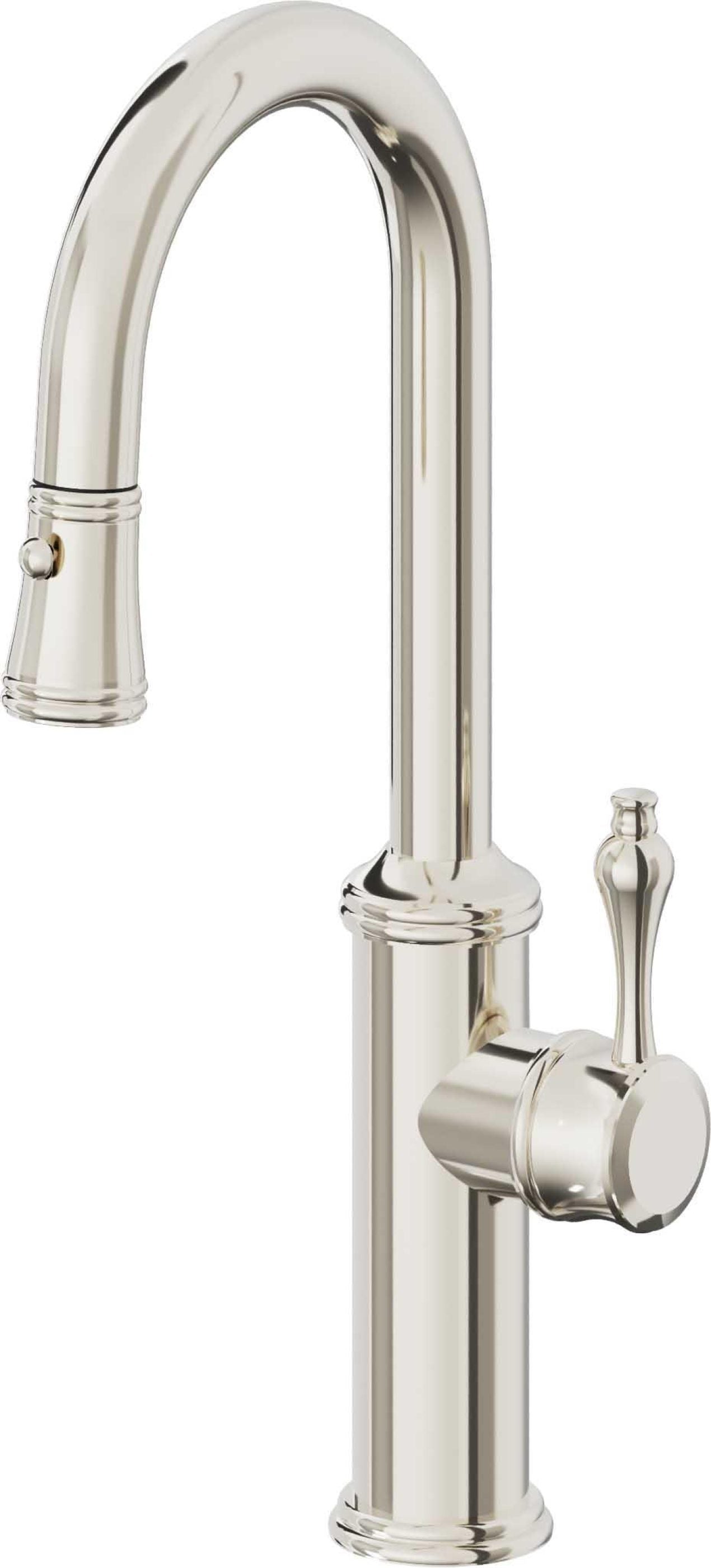 California Faucets Davoli Llave Extraíble Tradicional para Bar/Preparación - Níquel Pulido