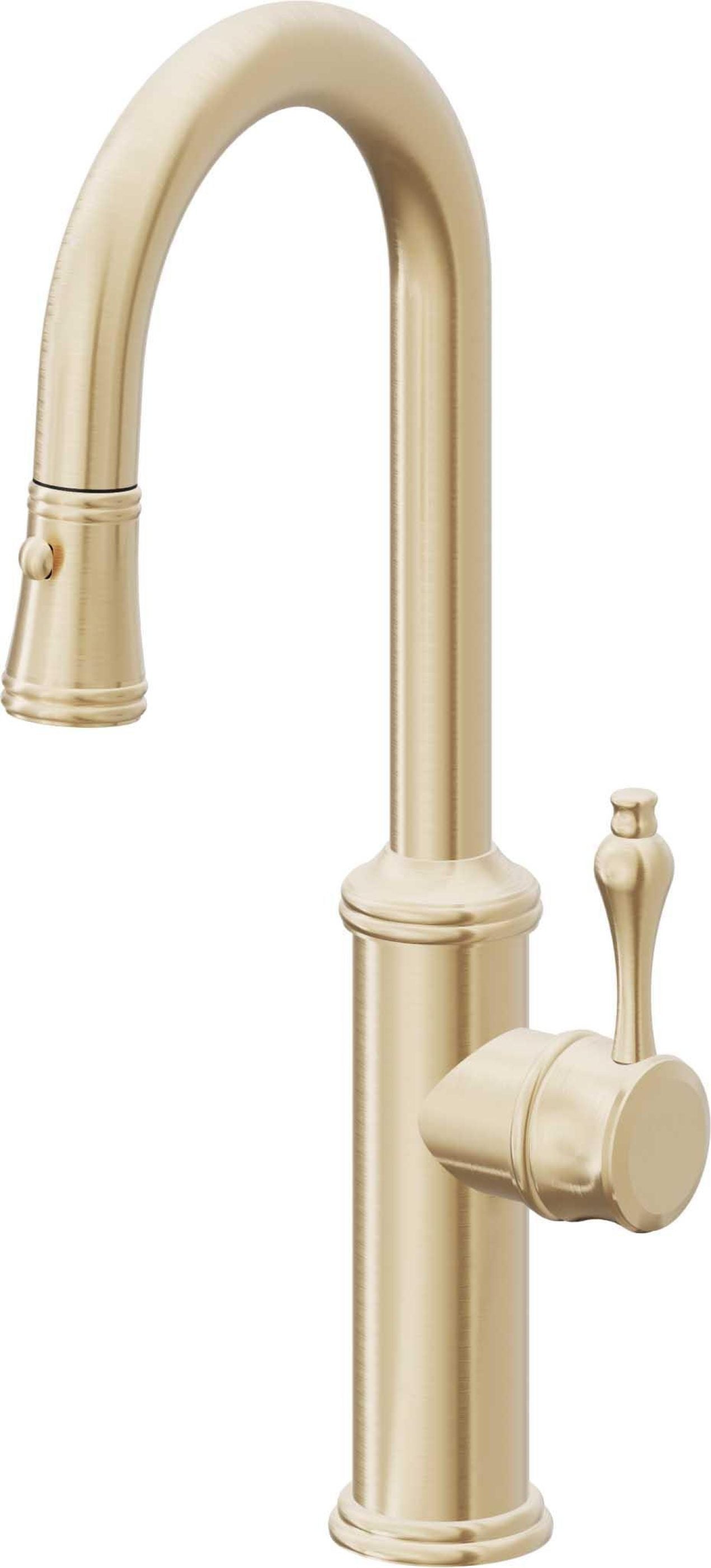 California Faucets Davoli Llave Extraíble Tradicional para Bar/Preparación - Latón Satinado