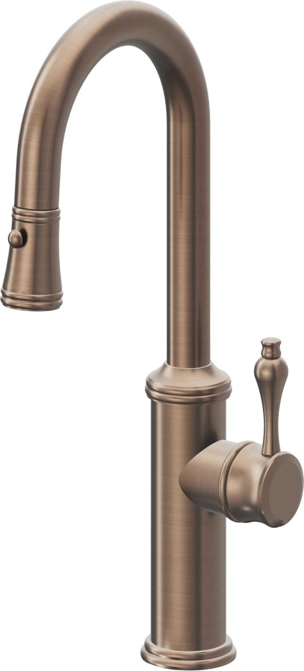 California Faucets Davoli Llave Extraíble Tradicional para Bar/Preparación - Bronce Satinado