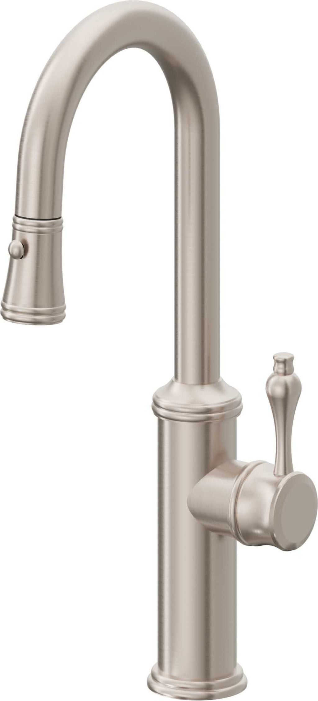 California Faucets Davoli Llave Extraíble Tradicional para Bar/Preparación - Níquel Satinado