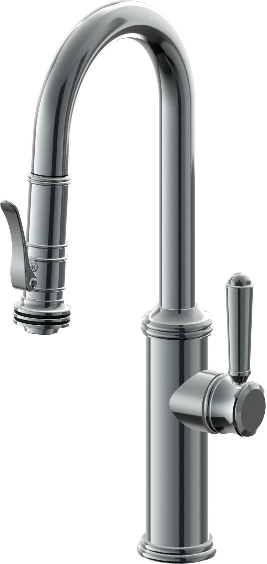 California Faucets Davoli Llave Extraíble Tradicional para Bar/Preparación - Níquel Negro