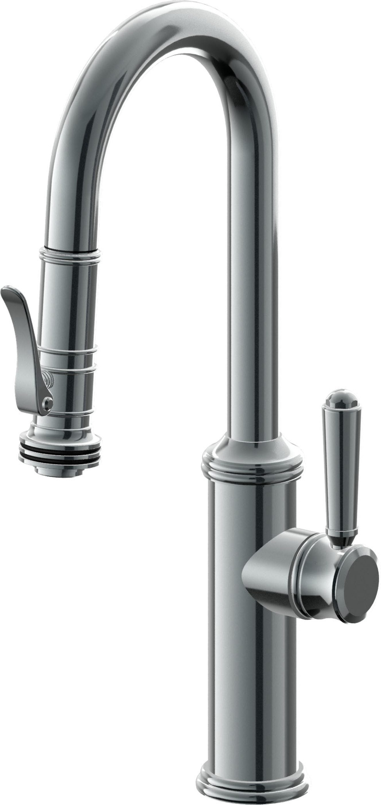 California Faucets Davoli Llave Extraíble Tradicional para Bar/Preparación - Níquel Negro
