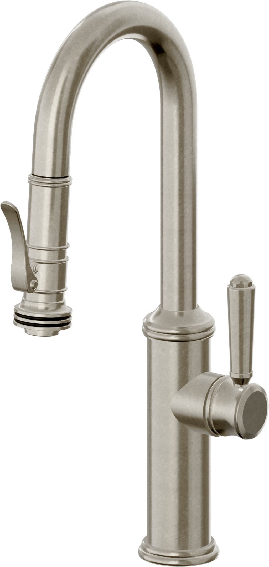 California Faucets Davoli Llave Extraíble Tradicional para Bar/Preparación - Níquel Bruñido