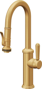 California Faucets Davoli Llave Extraíble Tradicional para Bar/Preparación - Oro Satinado de por Vida