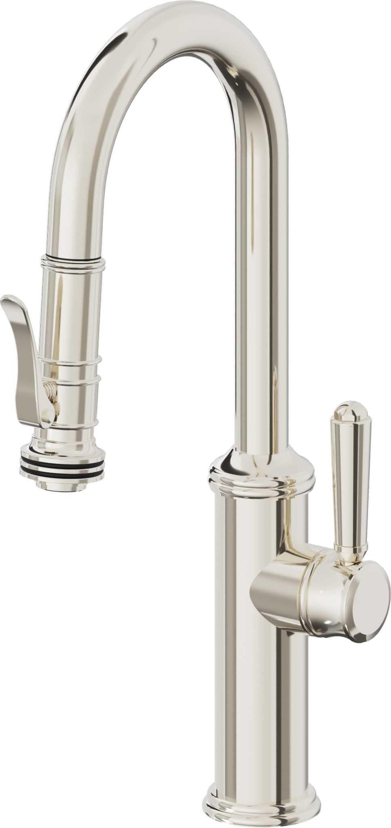 California Faucets Davoli Llave Extraíble Tradicional para Bar/Preparación - Níquel Pulido