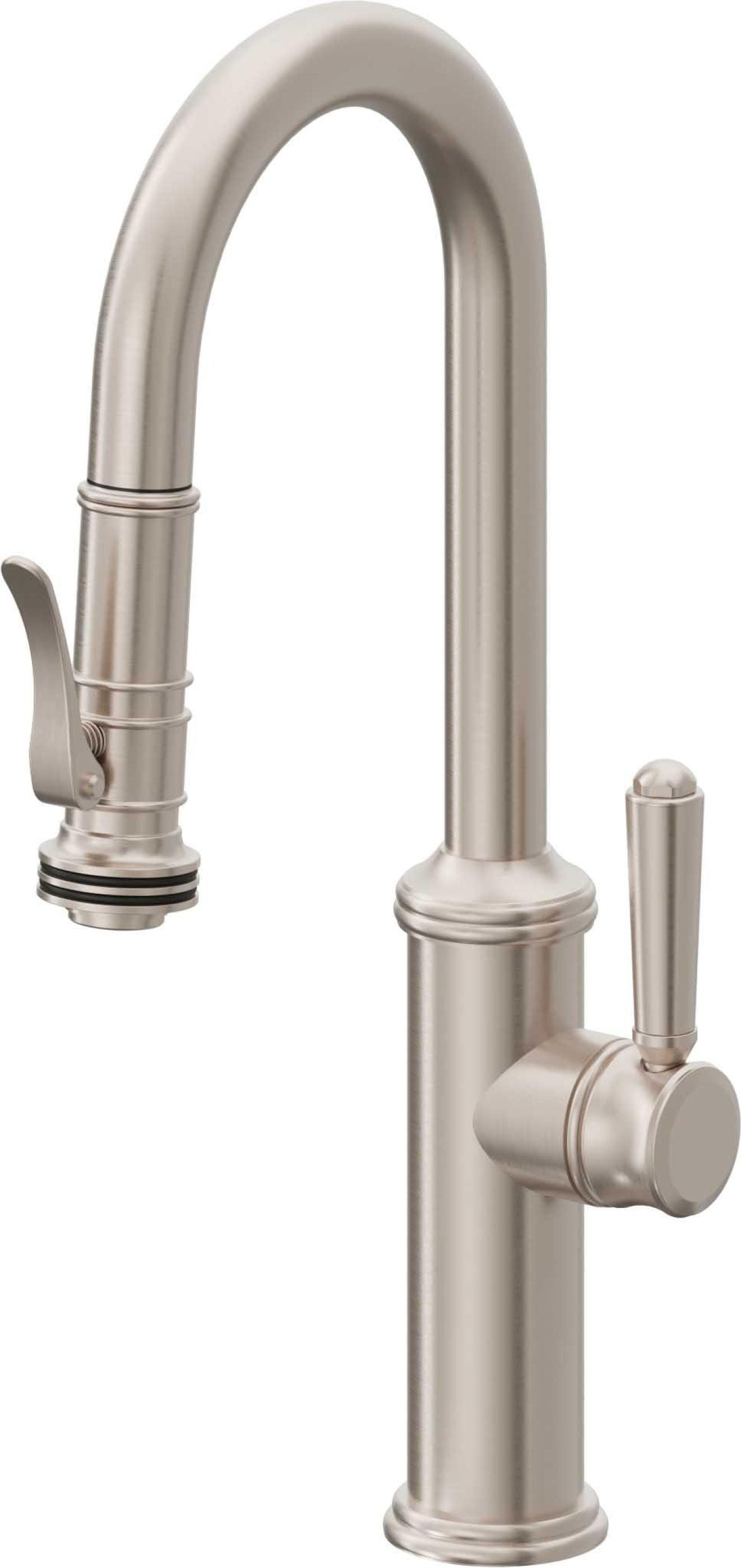 California Faucets Davoli Llave Extraíble Tradicional para Bar/Preparación - Níquel Satinado