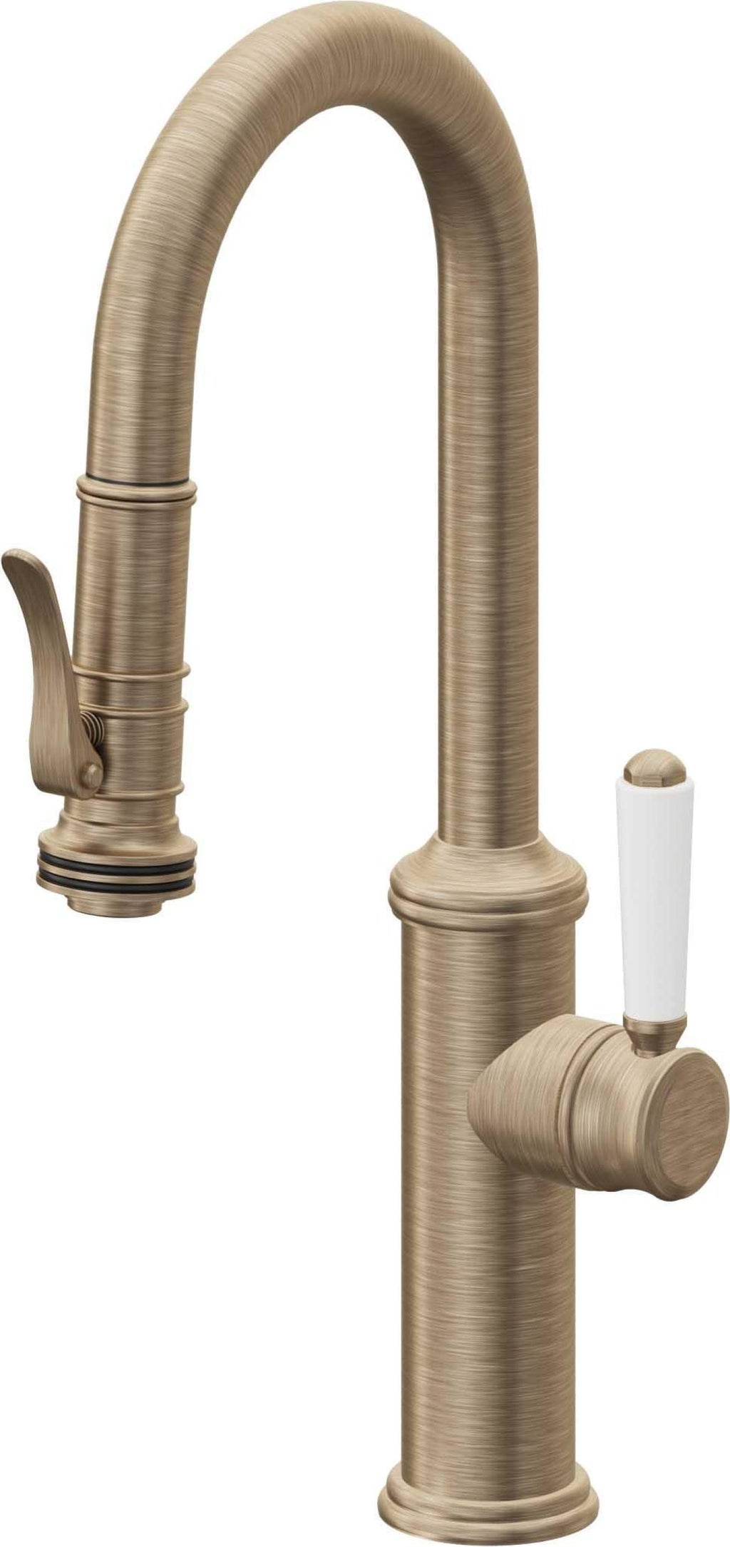 California Faucets Davoli Llave Extraíble Tradicional para Bar/Preparación - Latón Antiguo Mate