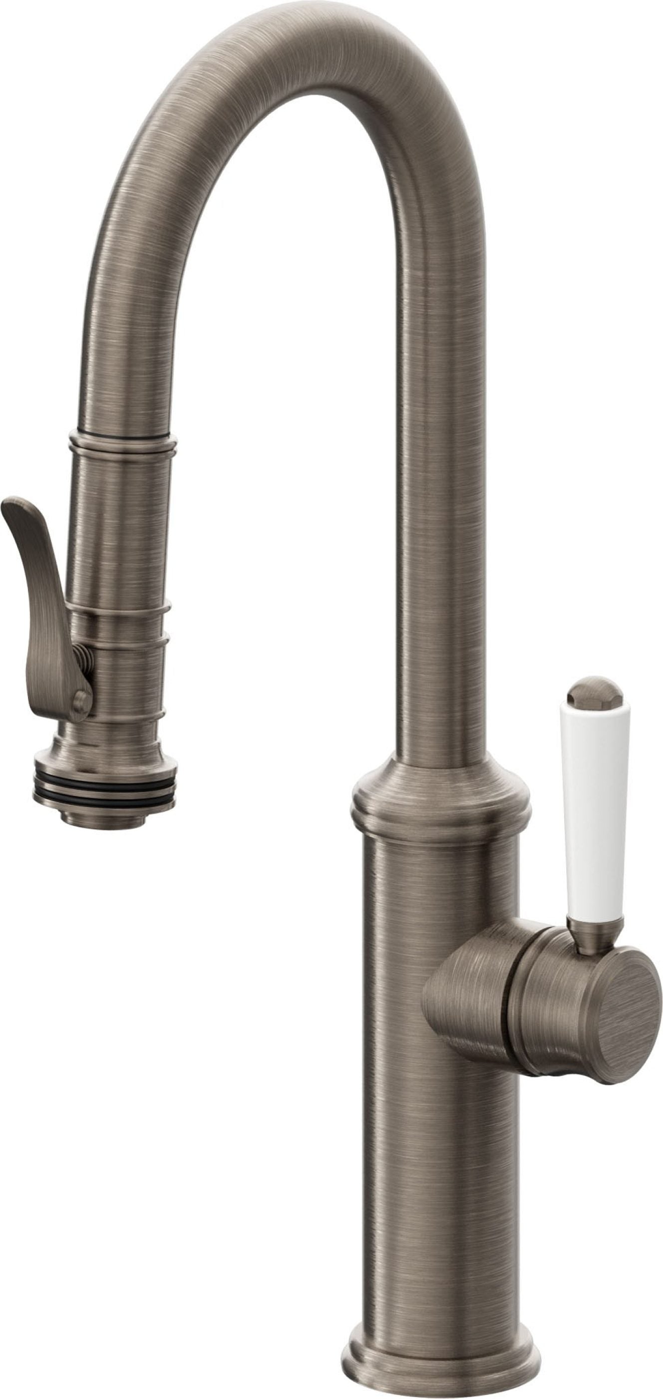 California Faucets Davoli Llave Extraíble Tradicional para Bar/Preparación - Níquel Antiguo Mate
