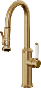 California Faucets Davoli Llave Extraíble Tradicional para Bar/Preparación - Latón Bruñido