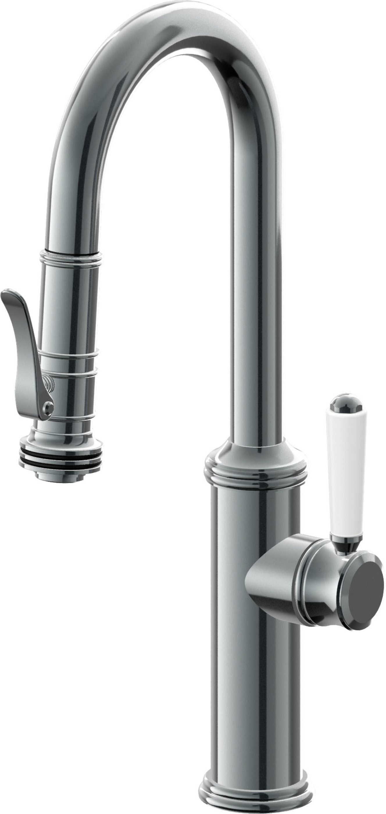 California Faucets Davoli Llave Extraíble Tradicional para Bar/Preparación - Níquel Negro