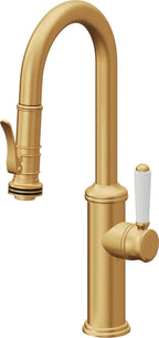California Faucets Davoli Llave Extraíble Tradicional para Bar/Preparación - Oro Satinado de por Vida