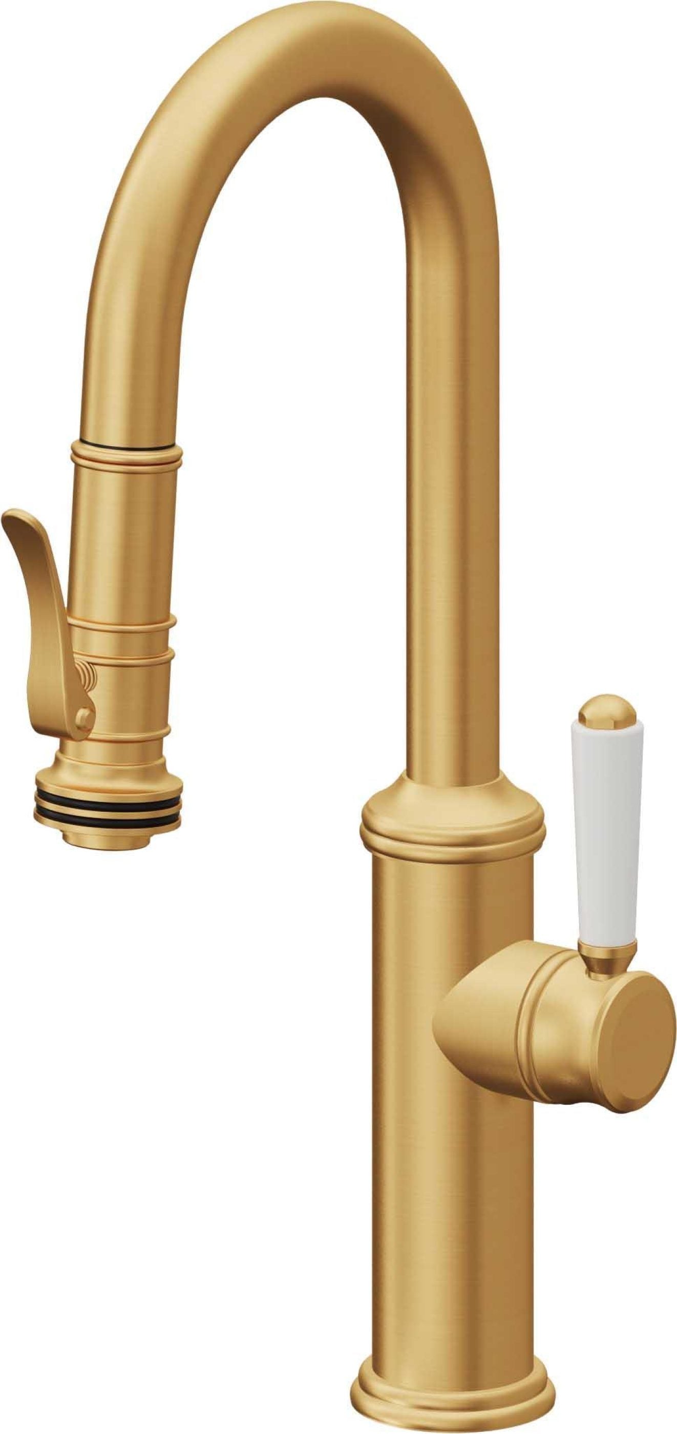California Faucets Davoli Llave Extraíble Tradicional para Bar/Preparación - Oro Satinado de por Vida