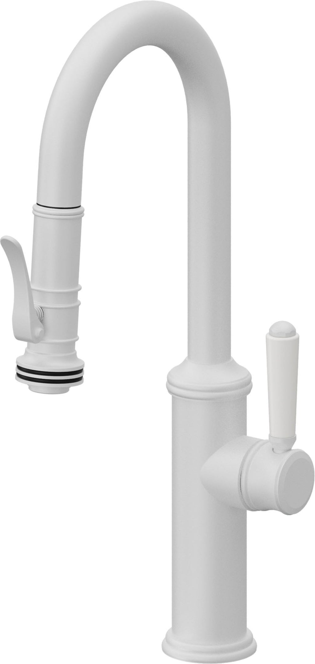California Faucets Davoli Llave Extraíble Tradicional para Bar/Preparación - Blanco Mate