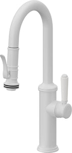 California Faucets Davoli Llave Extraíble Tradicional para Bar/Preparación - Blanco Mate