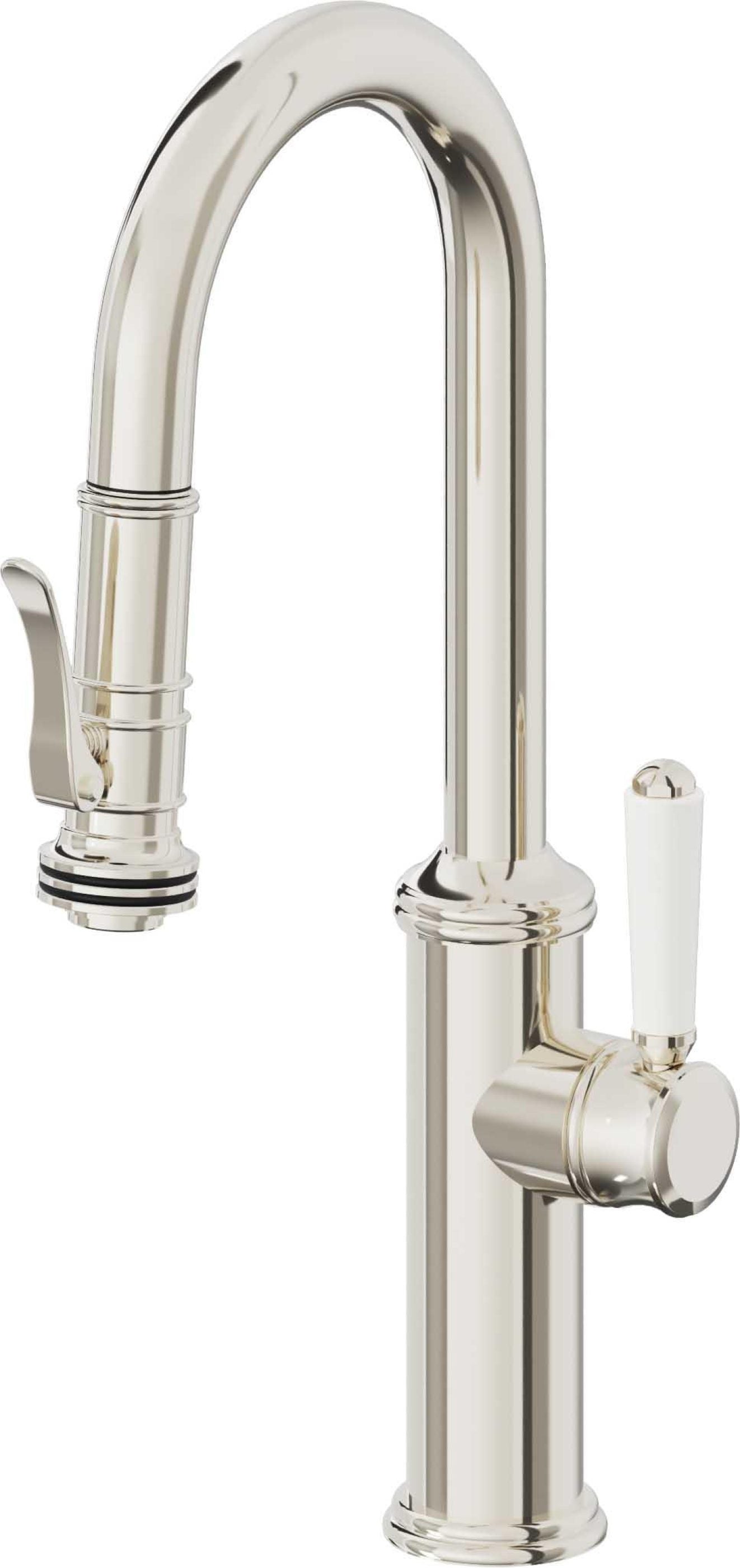 California Faucets Davoli Llave Extraíble Tradicional para Bar/Preparación - Níquel Pulido