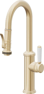 California Faucets Davoli Llave Extraíble Tradicional para Bar/Preparación - Latón Satinado