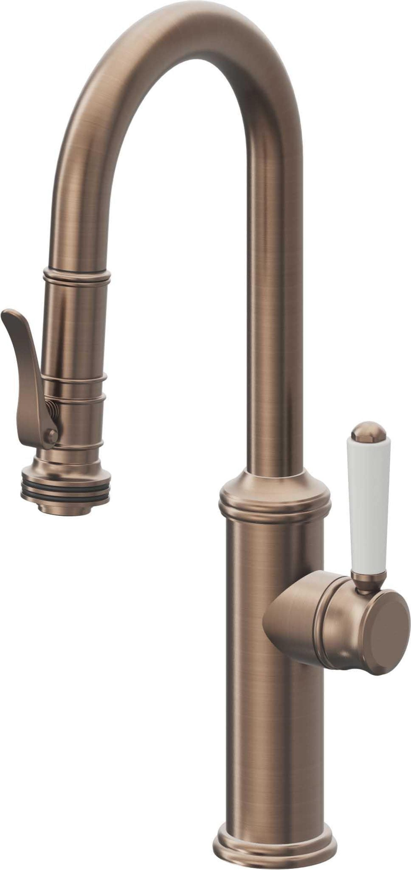 California Faucets Davoli Llave Extraíble Tradicional para Bar/Preparación - Bronce Satinado