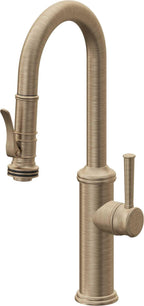California Faucets Davoli Llave Extraíble Tradicional para Bar/Preparación - Latón Antiguo Mate