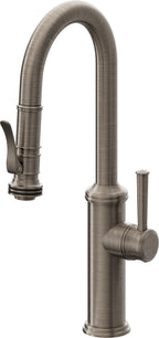 California Faucets Davoli Llave Extraíble Tradicional para Bar/Preparación - Níquel Antiguo Mate
