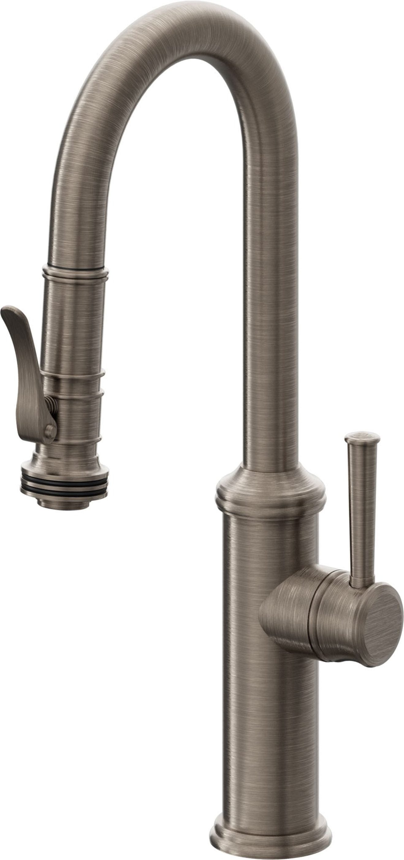 California Faucets Davoli Llave Extraíble Tradicional para Bar/Preparación - Níquel Antiguo Mate