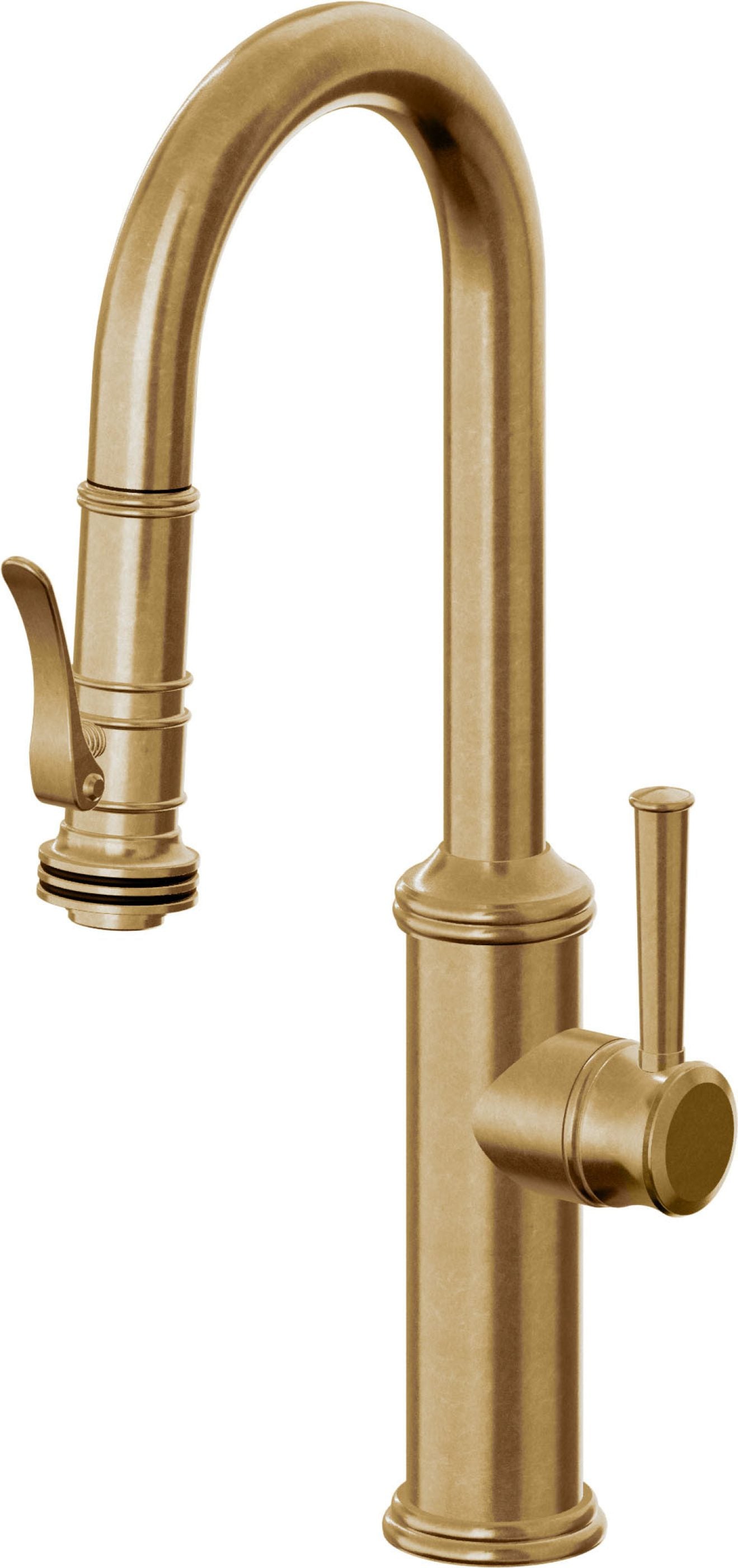 California Faucets Davoli Llave Extraíble Tradicional para Bar/Preparación - Latón Bruñido