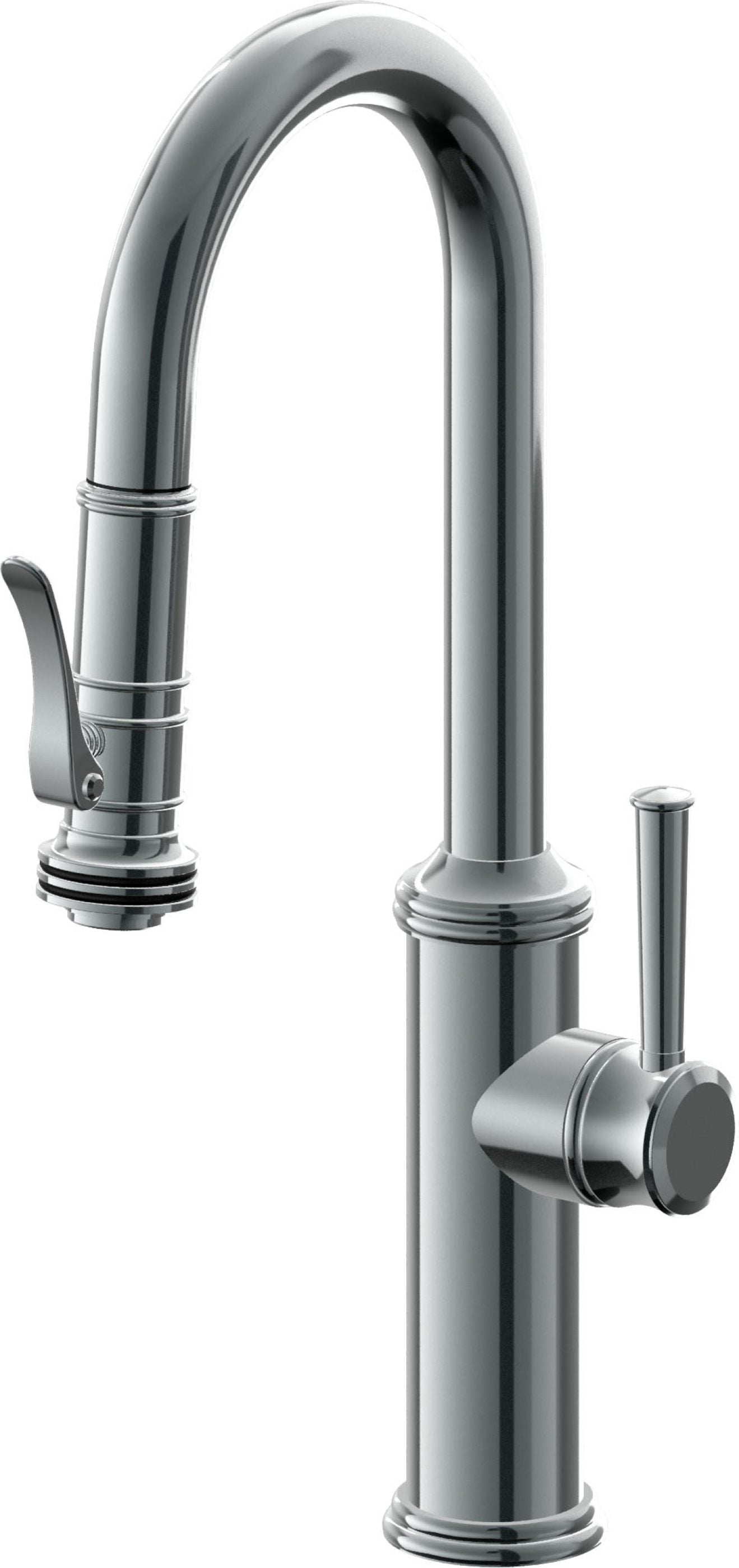 California Faucets Davoli Llave Extraíble Tradicional para Bar/Preparación - Níquel Negro