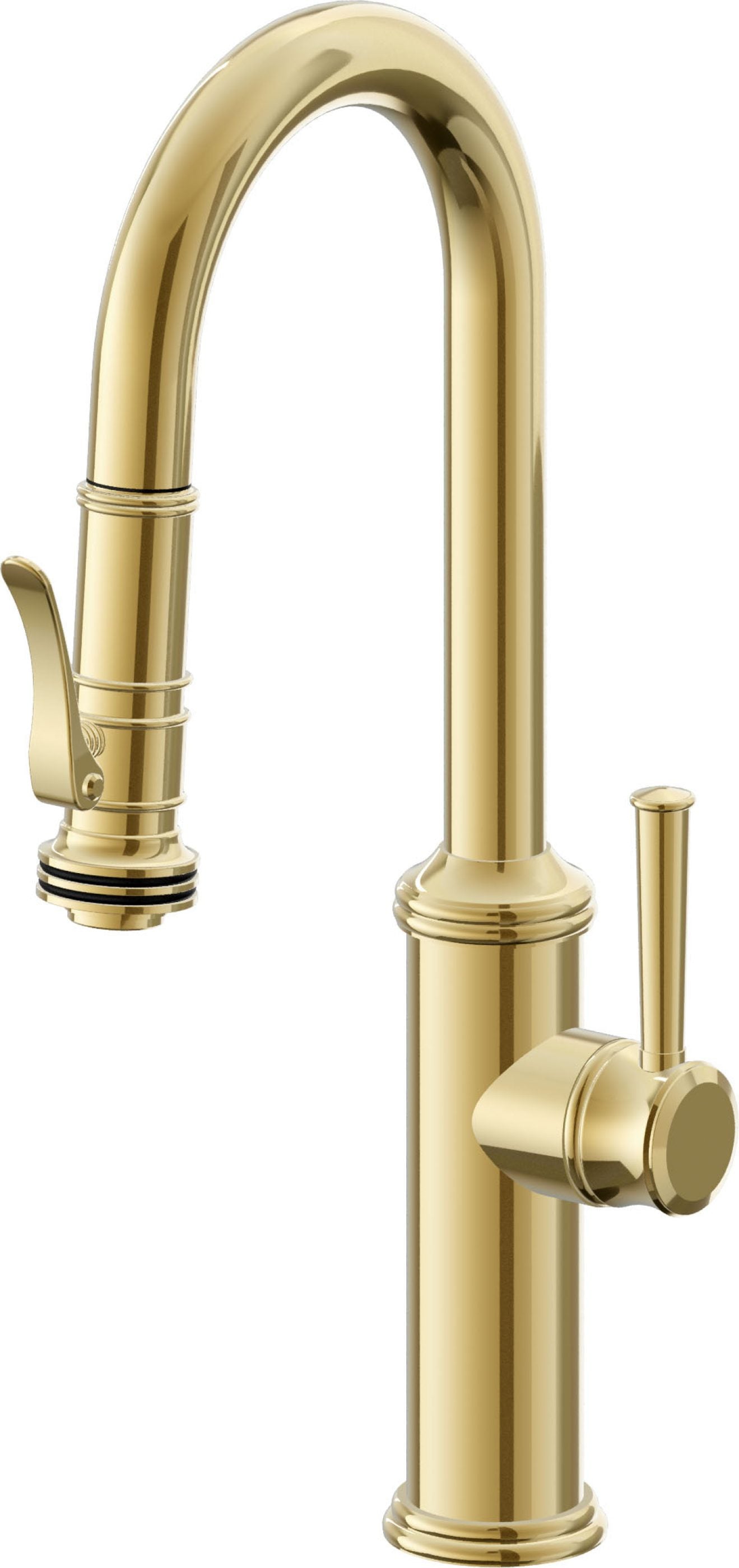 California Faucets Davoli Llave Extraíble Tradicional para Bar/Preparación - Oro Pulido de por Vida