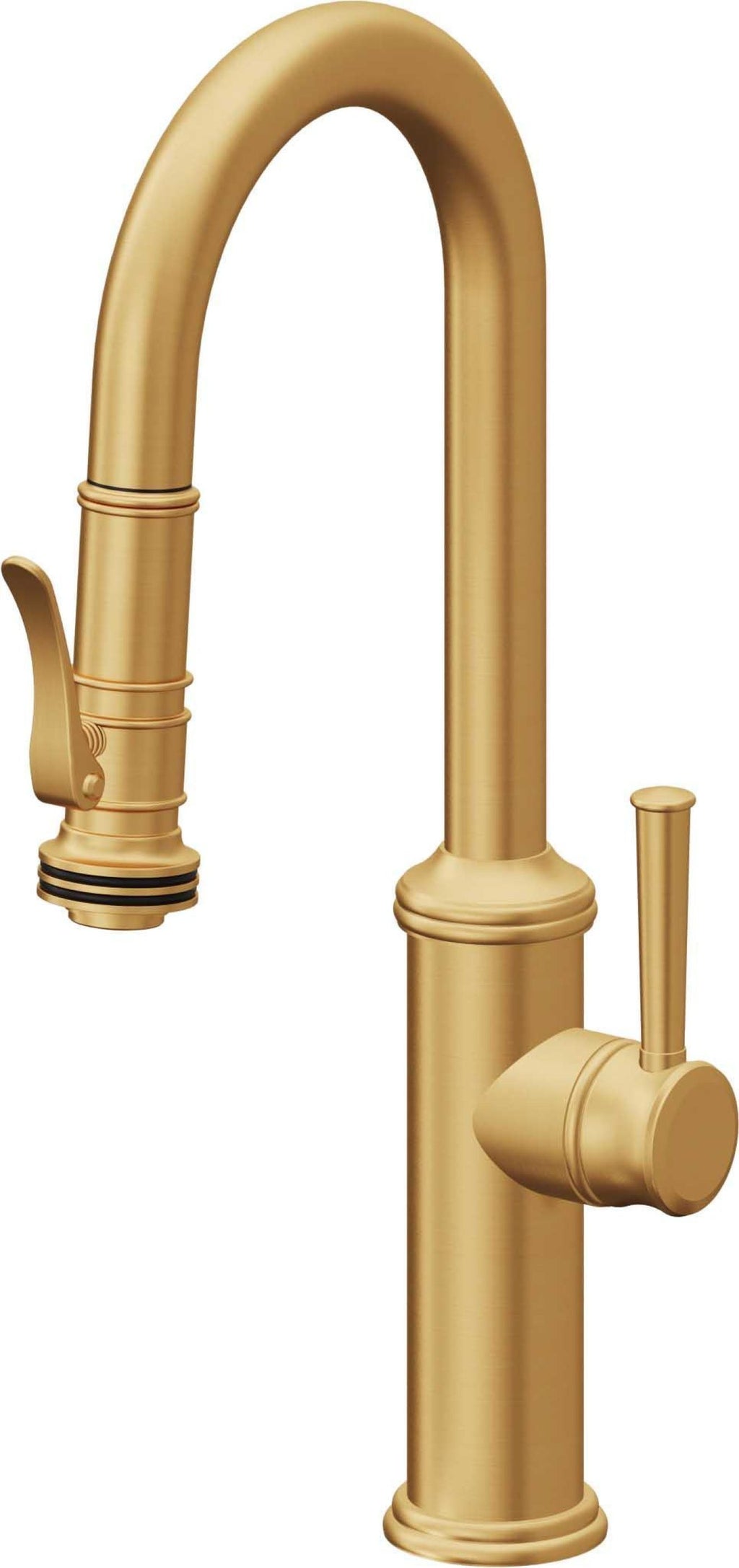 California Faucets Davoli Llave Extraíble Tradicional para Bar/Preparación - Oro Satinado de por Vida