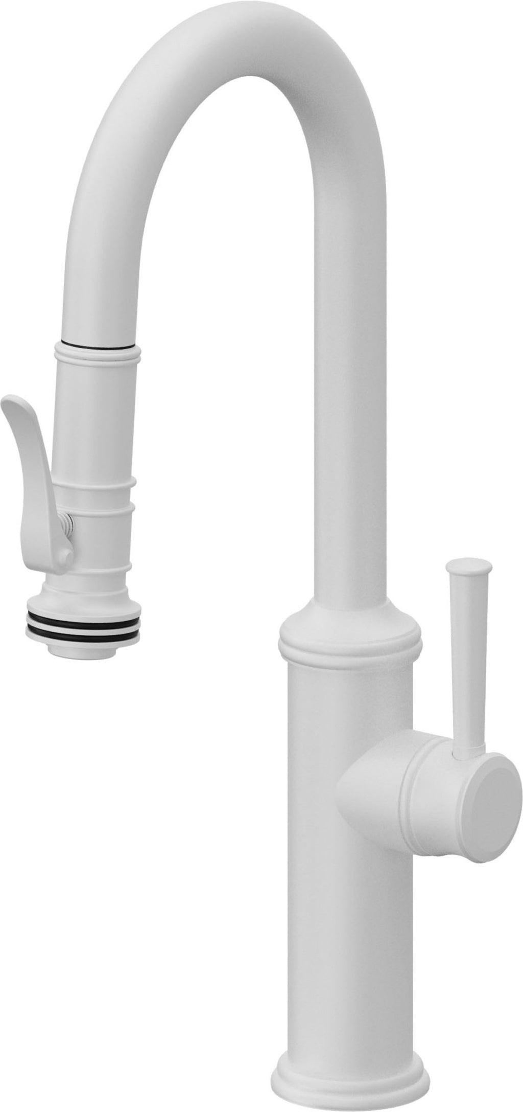 California Faucets Davoli Llave Extraíble Tradicional para Bar/Preparación - Blanco Mate
