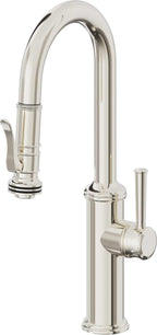 California Faucets Davoli Llave Extraíble Tradicional para Bar/Preparación - Níquel Pulido