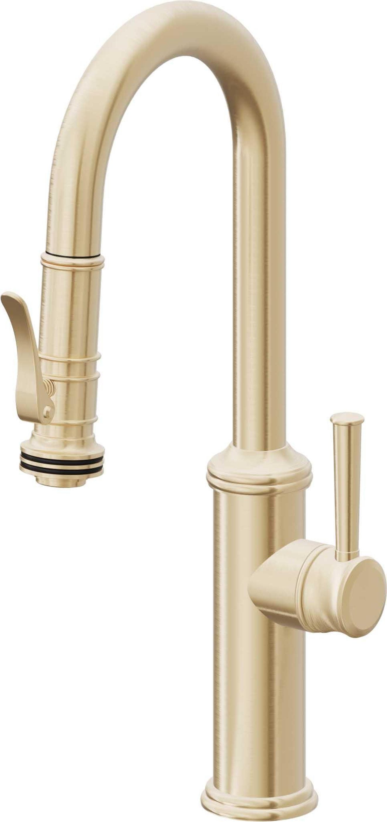 California Faucets Davoli Llave Extraíble Tradicional para Bar/Preparación - Latón Satinado