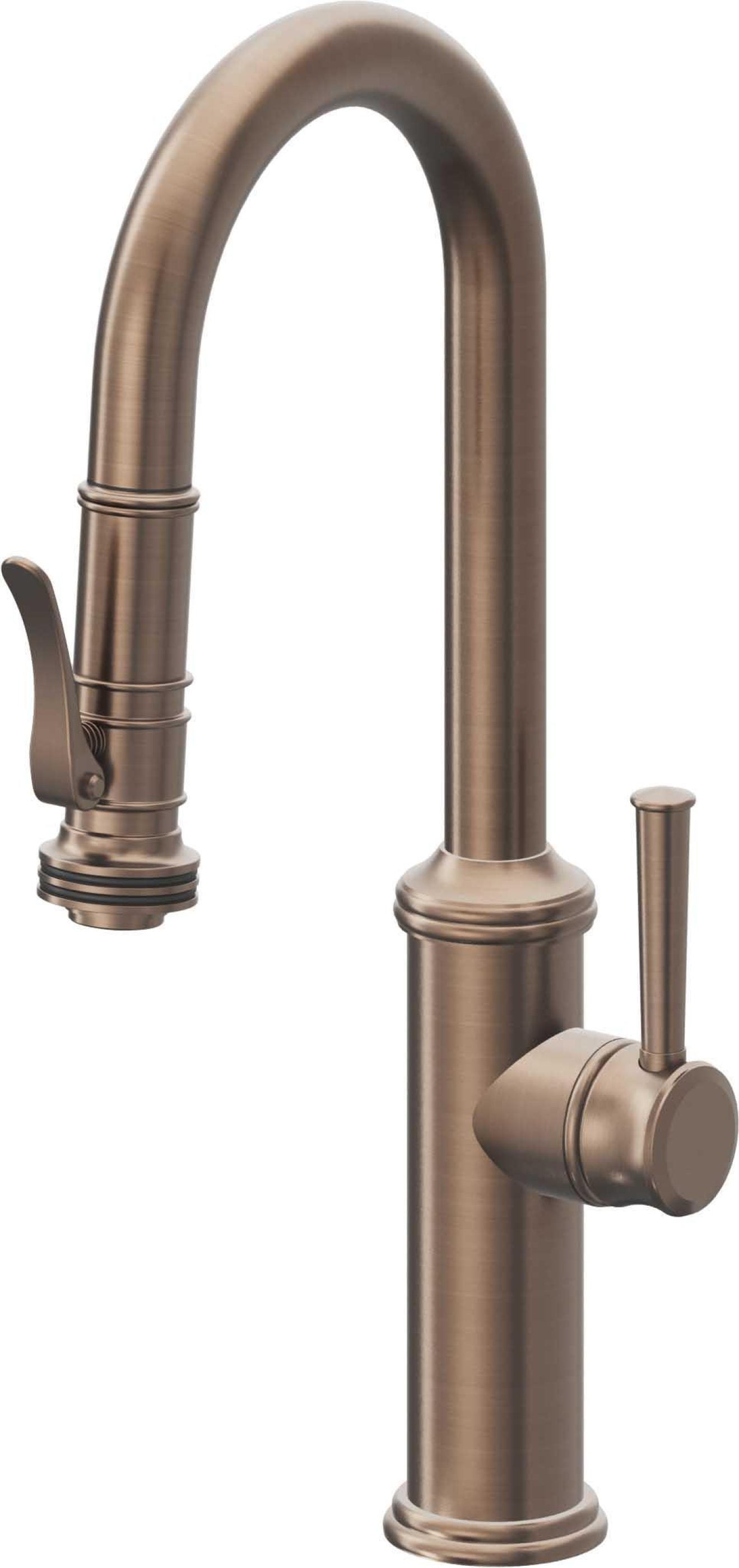 California Faucets Davoli Llave Extraíble Tradicional para Bar/Preparación - Bronce Satinado