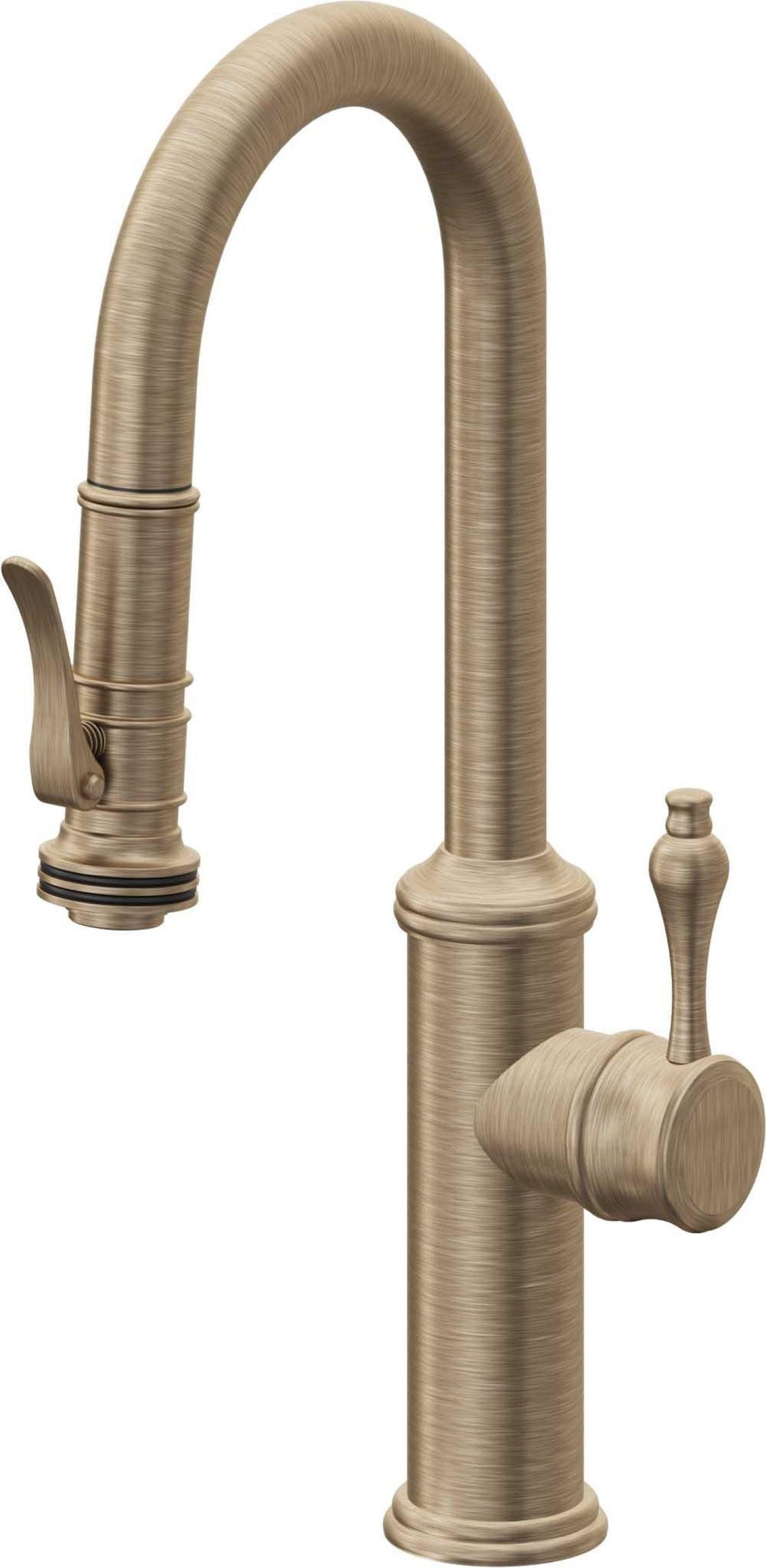California Faucets Davoli Llave Extraíble Tradicional para Bar/Preparación - Latón Antiguo Mate