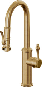 California Faucets Davoli Llave Extraíble Tradicional para Bar/Preparación - Latón Bruñido