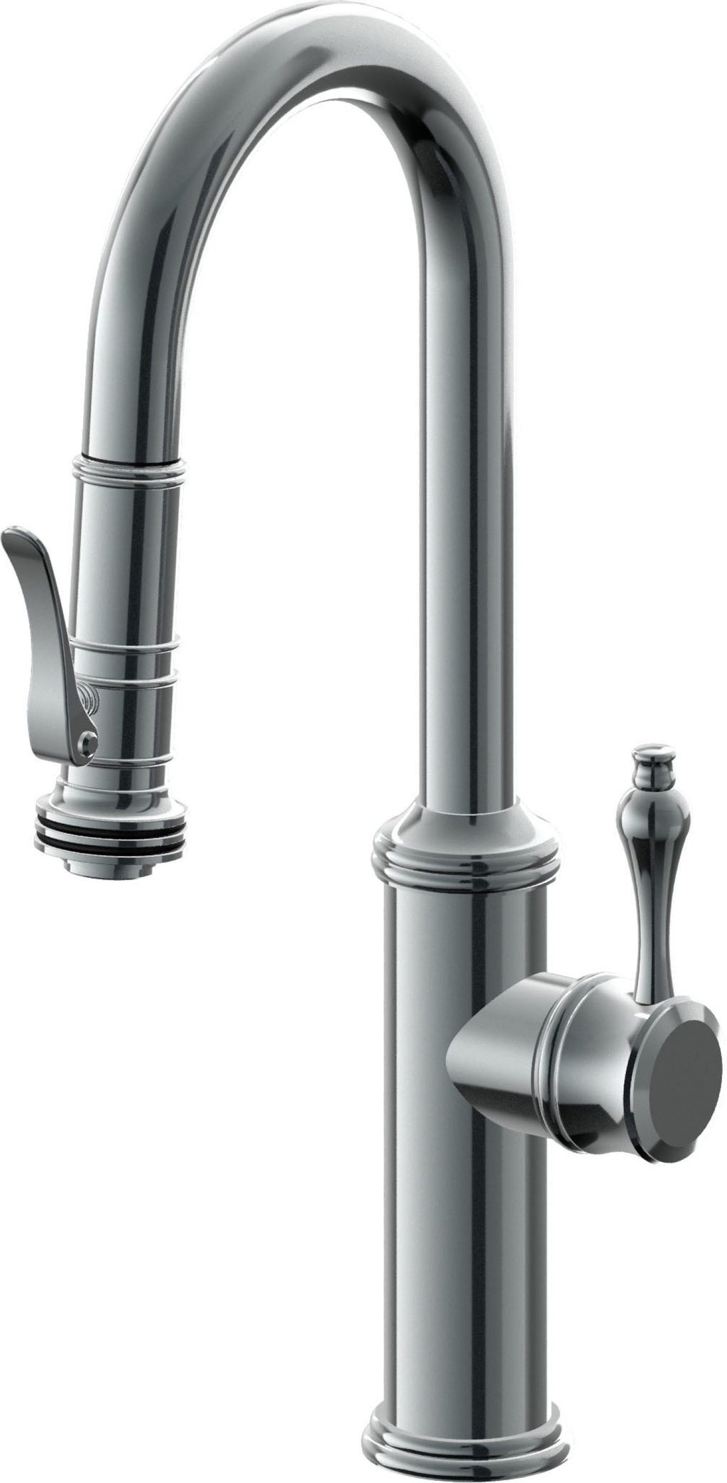 California Faucets Davoli Llave Extraíble Tradicional para Bar/Preparación - Níquel Negro