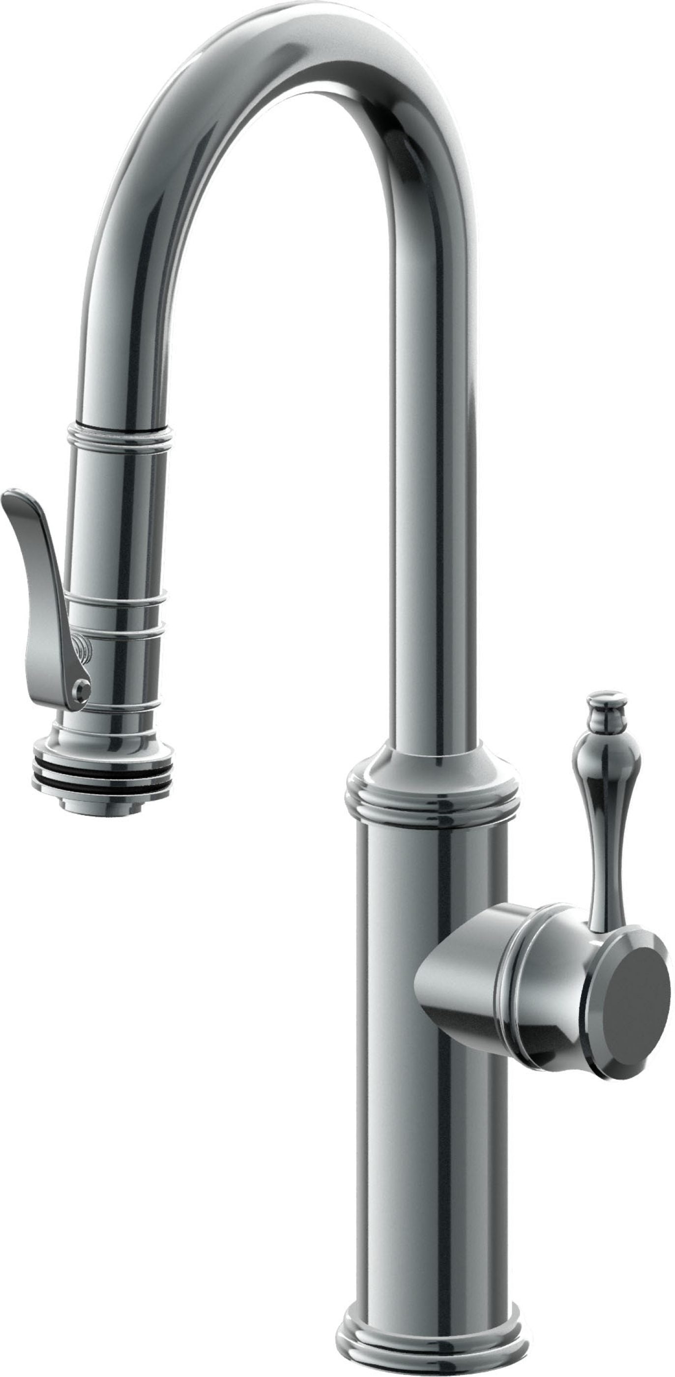 California Faucets Davoli Llave Extraíble Tradicional para Bar/Preparación - Níquel Negro