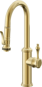 California Faucets Davoli Llave Extraíble Tradicional para Bar/Preparación - Oro Pulido de por Vida