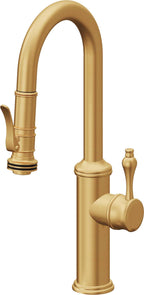 California Faucets Davoli Llave Extraíble Tradicional para Bar/Preparación - Oro Satinado de por Vida