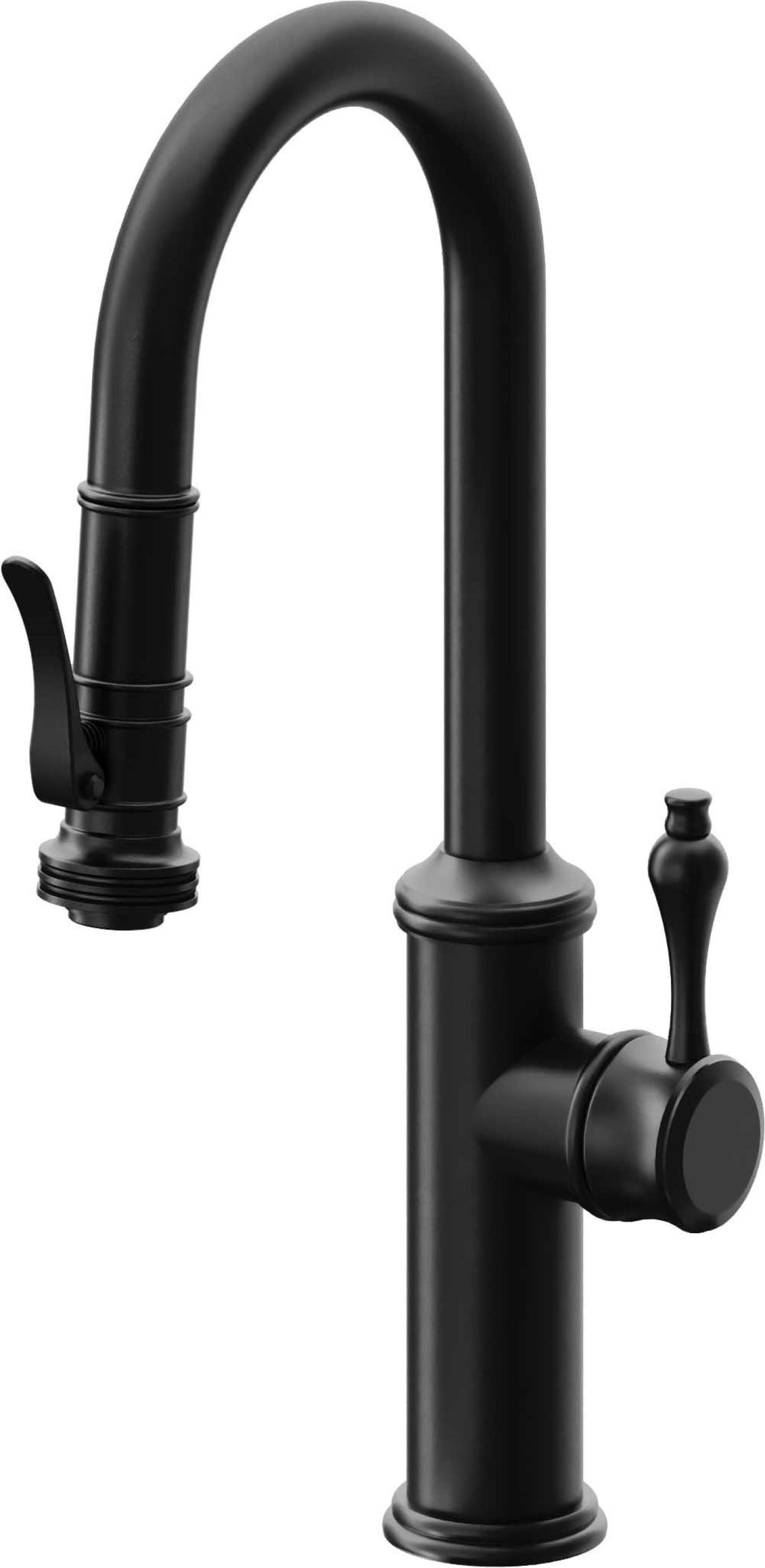 California Faucets Davoli Llave Extraíble Tradicional para Bar/Preparación - Negro Mate